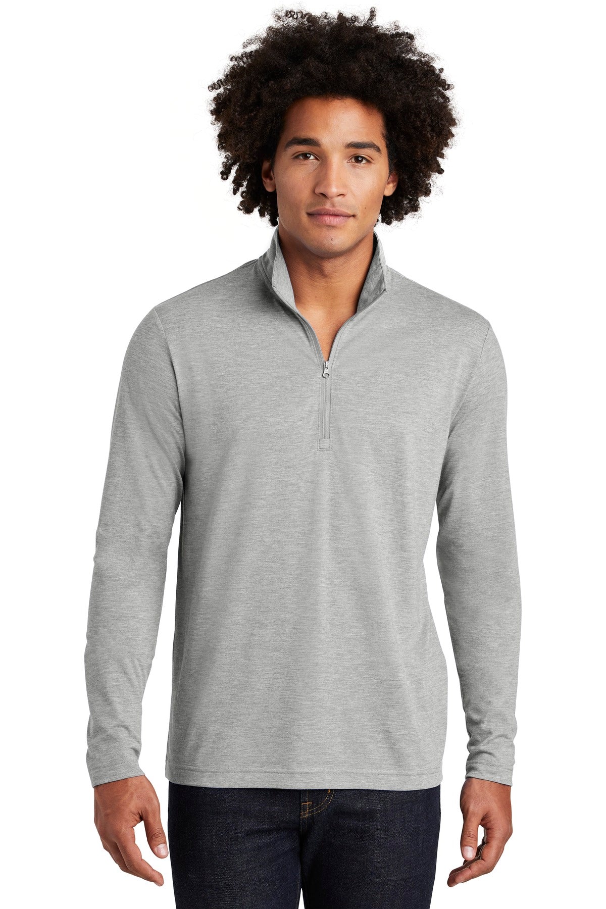 Sport-Tek PosiCharge Tri-Blend Wicking 1/4-Zip Pullover. ST407