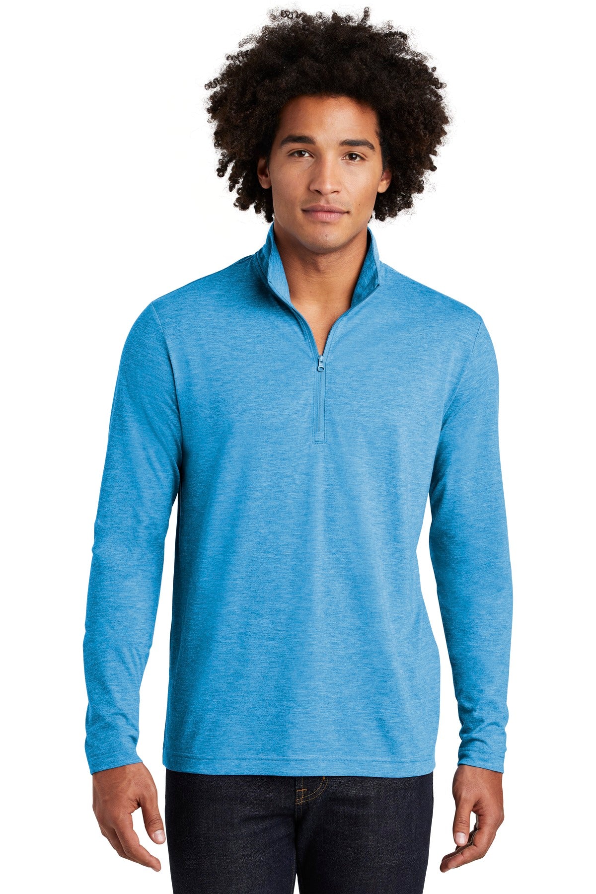 Sport-Tek PosiCharge Tri-Blend Wicking 1/4-Zip Pullover. ST407