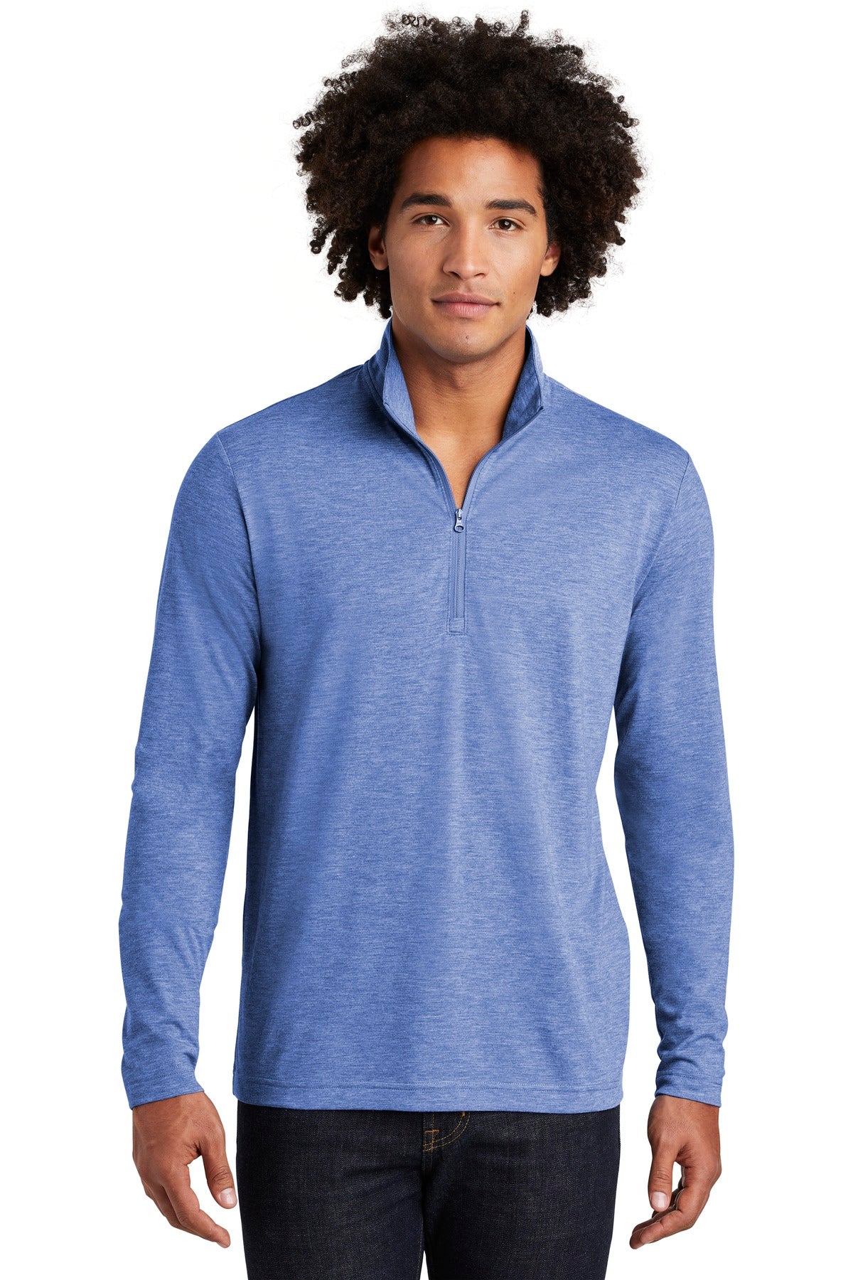 Sport-Tek PosiCharge Tri-Blend Wicking 1/4-Zip Pullover. ST407