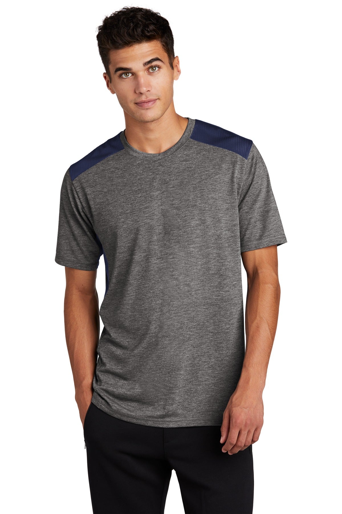 Sport-Tek PosiCharge Tri-Blend Wicking Draft Tee. ST410