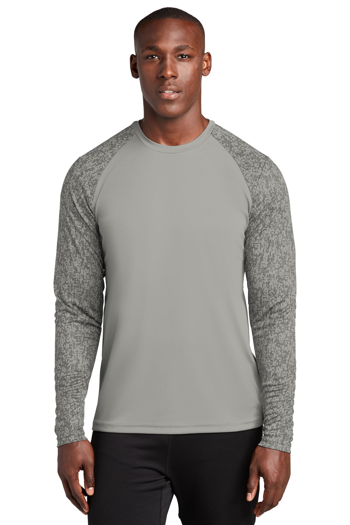 Sport-Tek Long Sleeve Digi Camo Tee. ST460LS