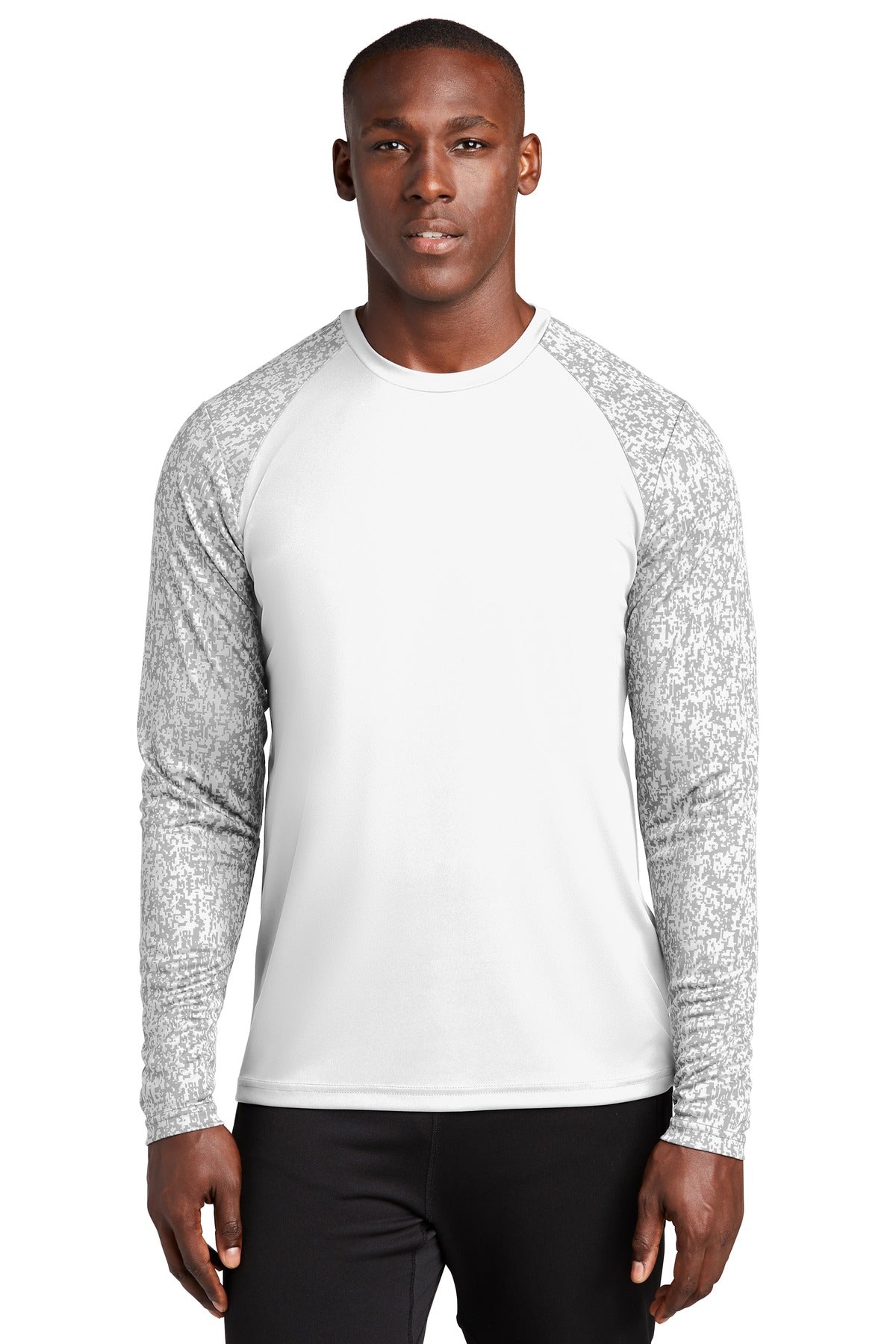 Sport-Tek Long Sleeve Digi Camo Tee. ST460LS