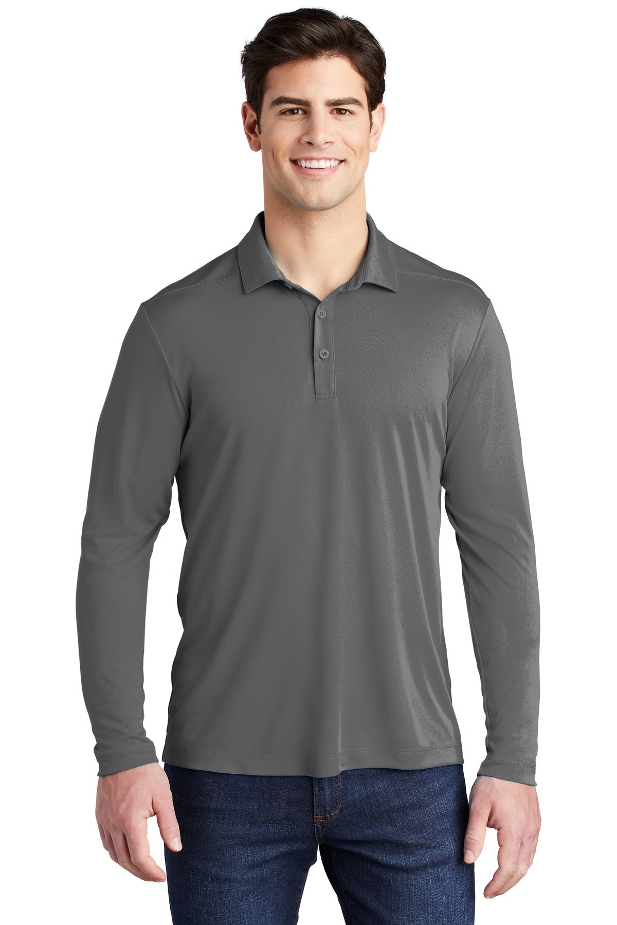 Sport-Tek Posi-UV Pro Long Sleeve Polo. ST520LS