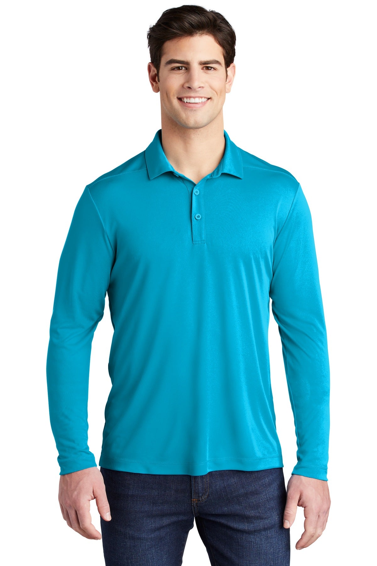 Sport-Tek Posi-UV Pro Long Sleeve Polo. ST520LS