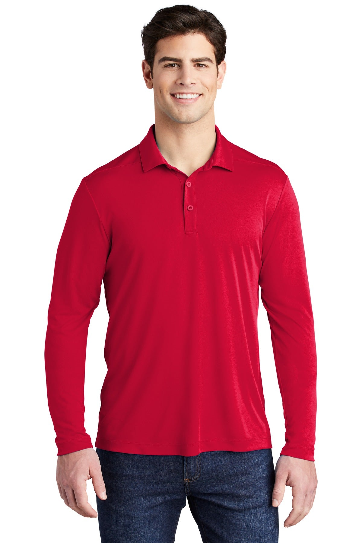 Sport-Tek Posi-UV Pro Long Sleeve Polo. ST520LS