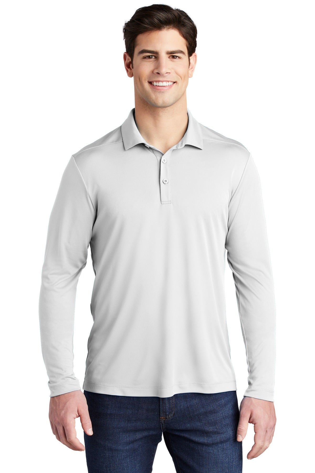 Sport-Tek Posi-UV Pro Long Sleeve Polo. ST520LS