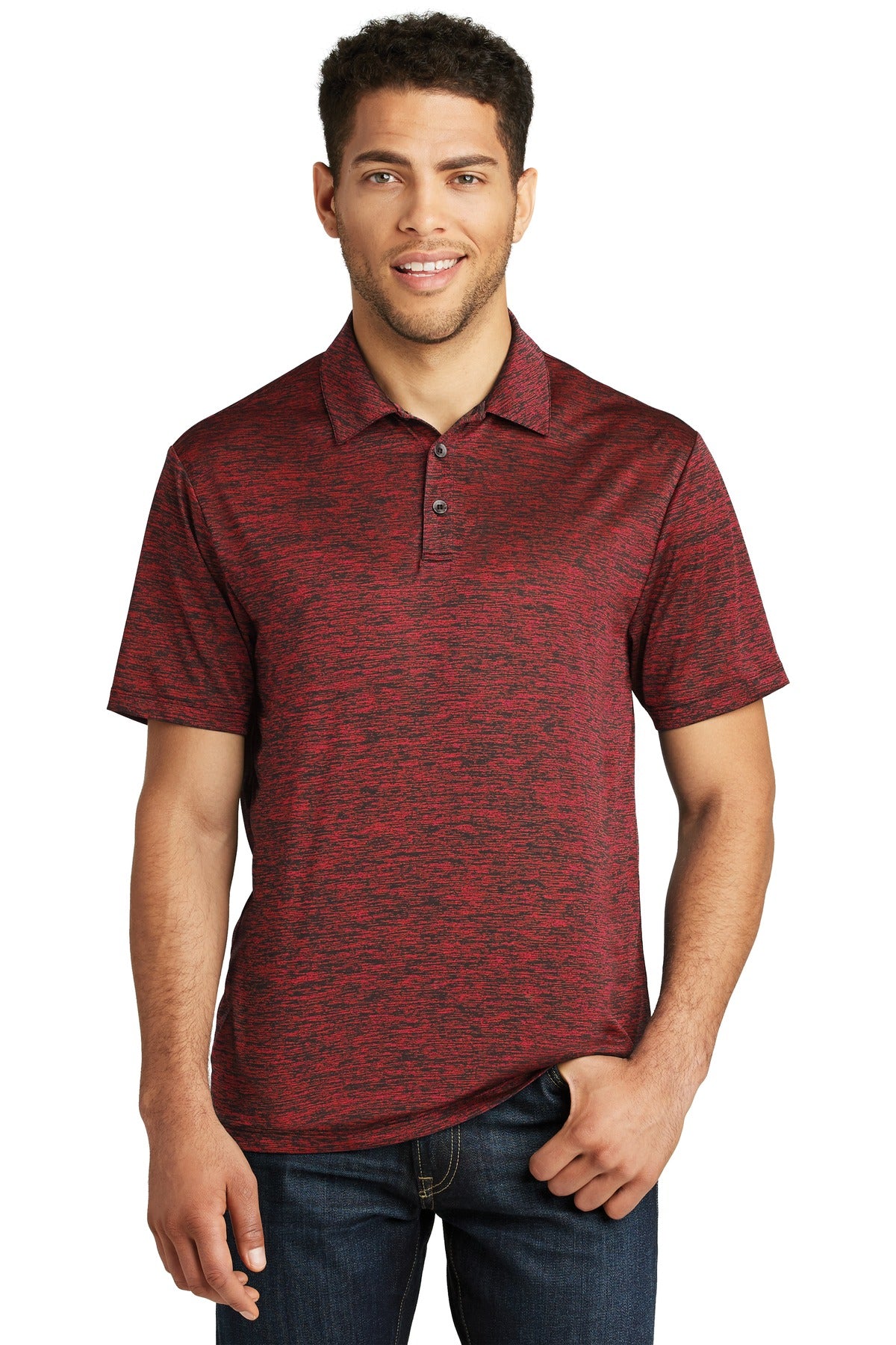 Sport-Tek PosiCharge Electric Heather Polo. ST590