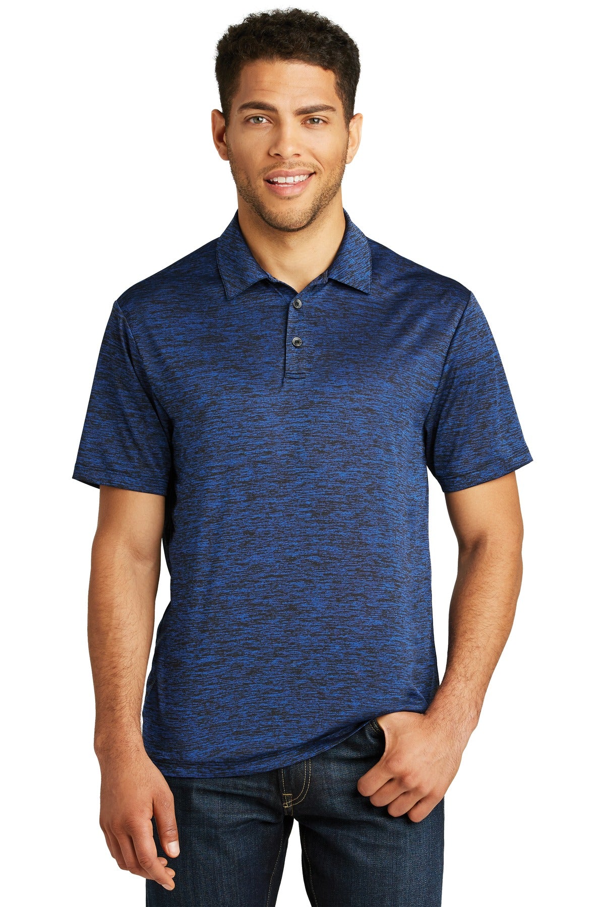 Sport-Tek PosiCharge Electric Heather Polo. ST590