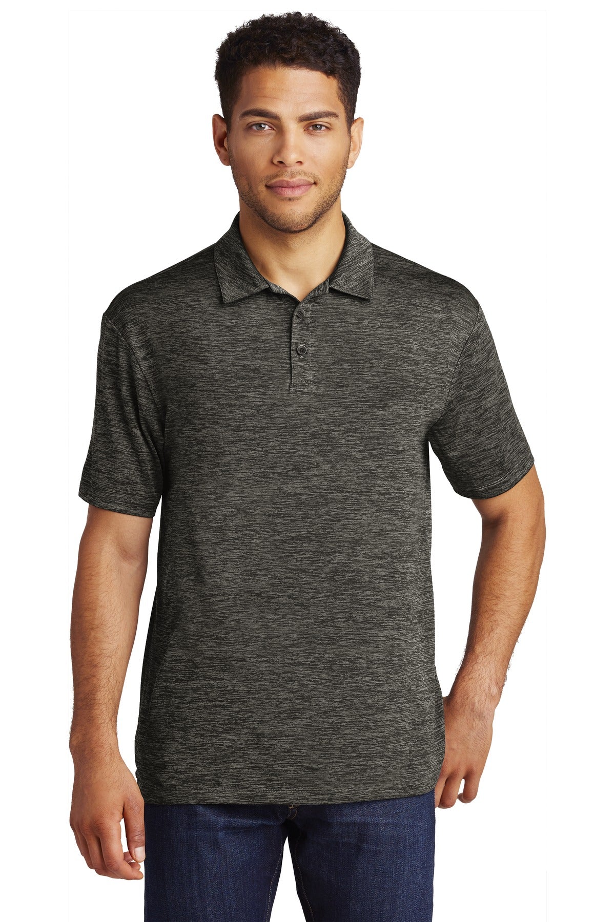 Sport-Tek PosiCharge Electric Heather Polo. ST590