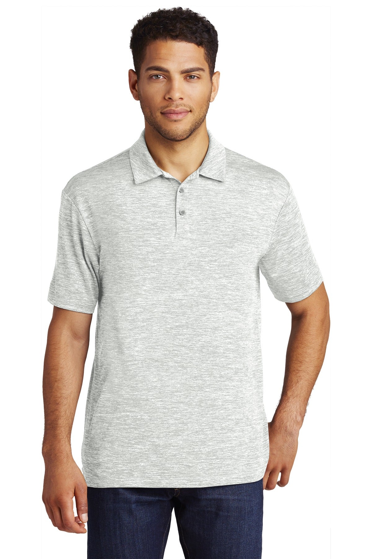 Sport-Tek PosiCharge Electric Heather Polo. ST590