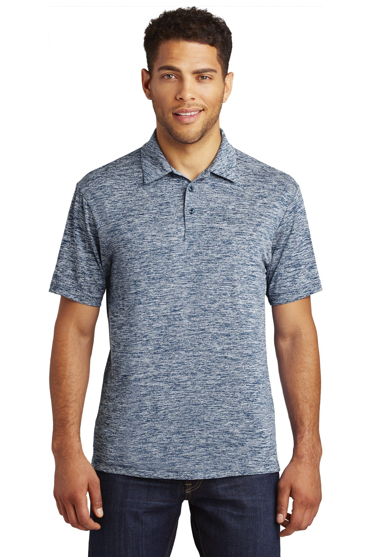 Sport-Tek PosiCharge Electric Heather Polo. ST590