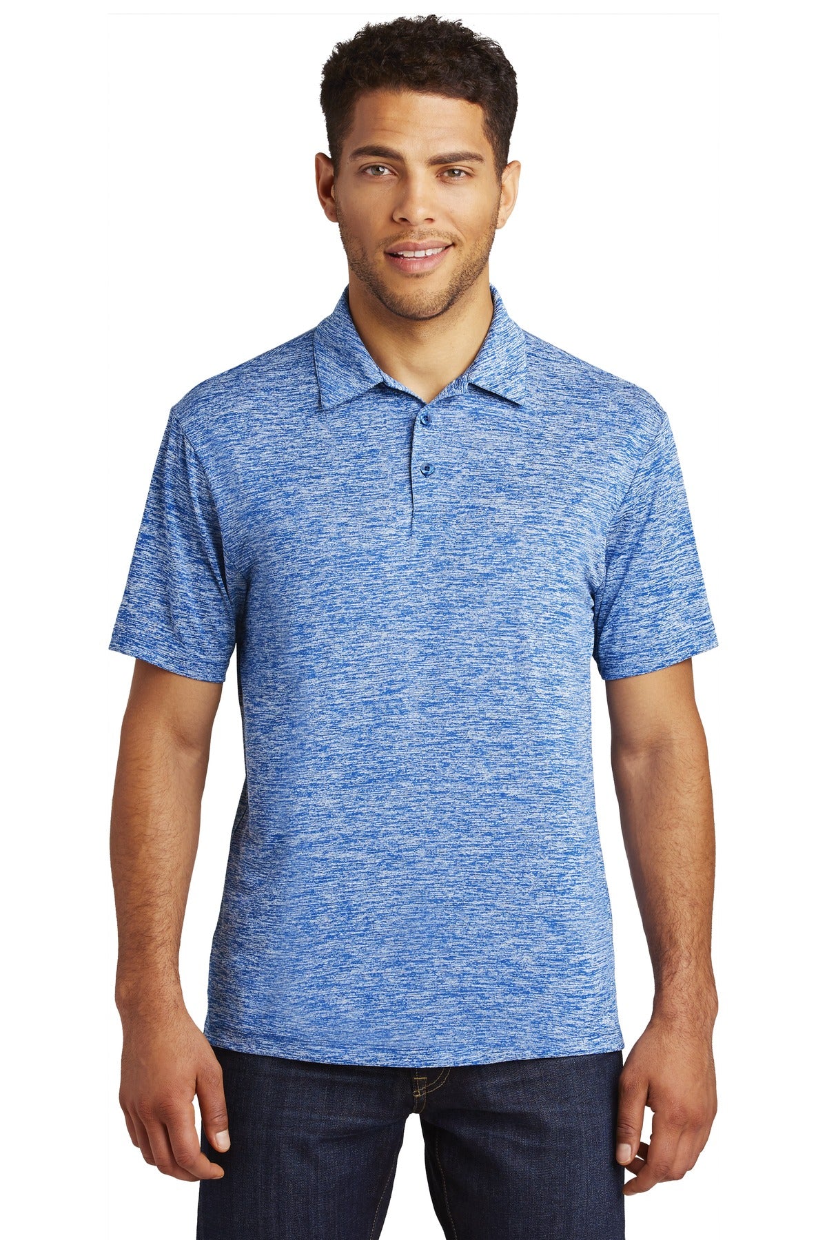 Sport-Tek PosiCharge Electric Heather Polo. ST590