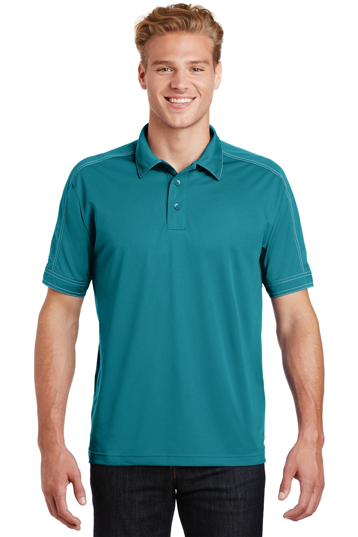 Sport-Tek Contrast Stitch Micropique Sport-Wick Polo. ST659