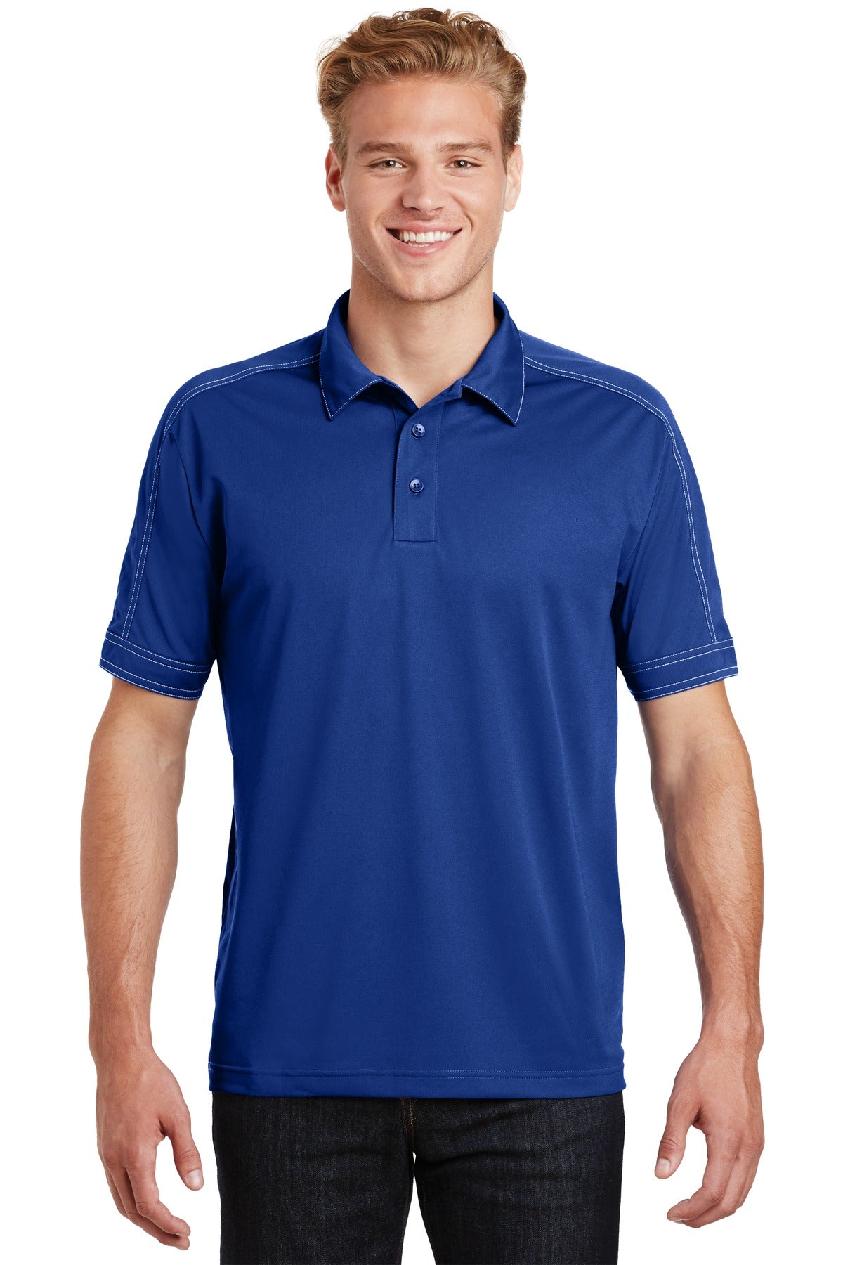 Sport-Tek Contrast Stitch Micropique Sport-Wick Polo. ST659