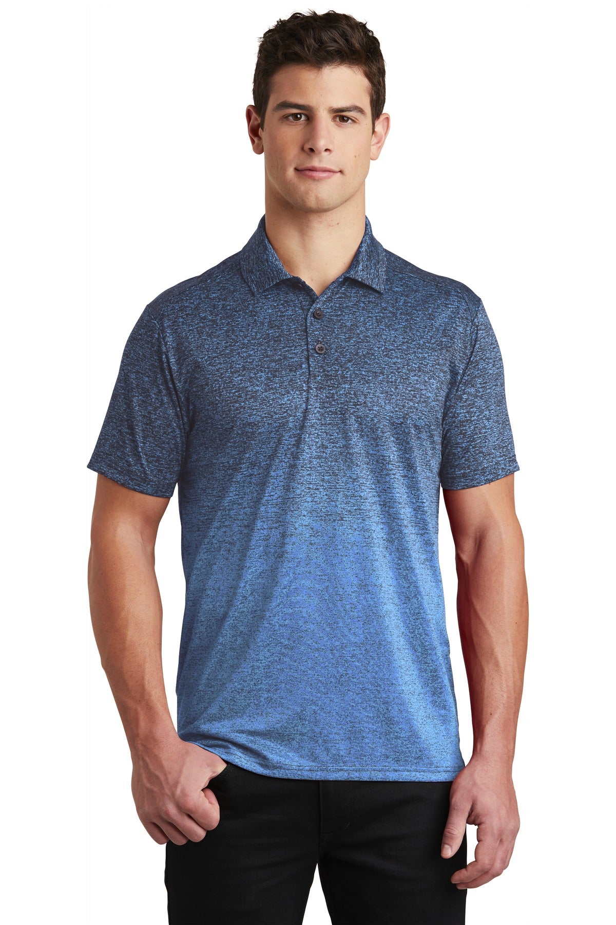 Sport-Tek Ombre Heather Polo. ST671