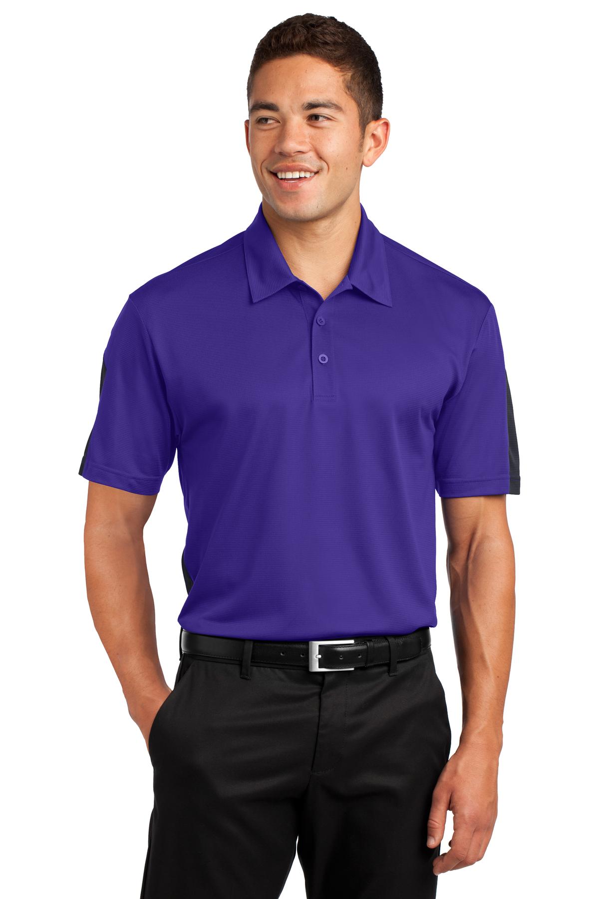 Sport-Tek PosiCharge® Active Textured Colorblock Polo. ST695