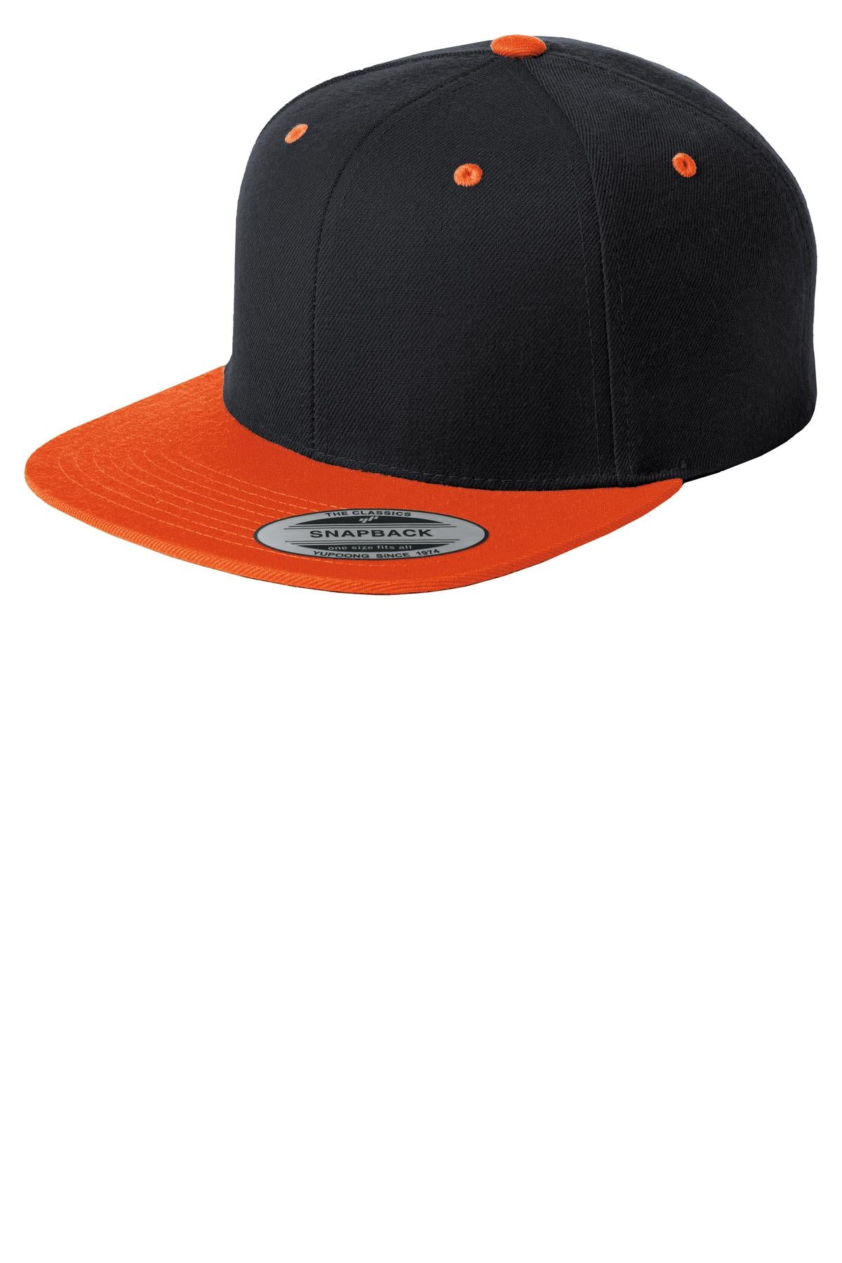 Sport-Tek Yupoong Flat Bill Snapback Cap. STC19