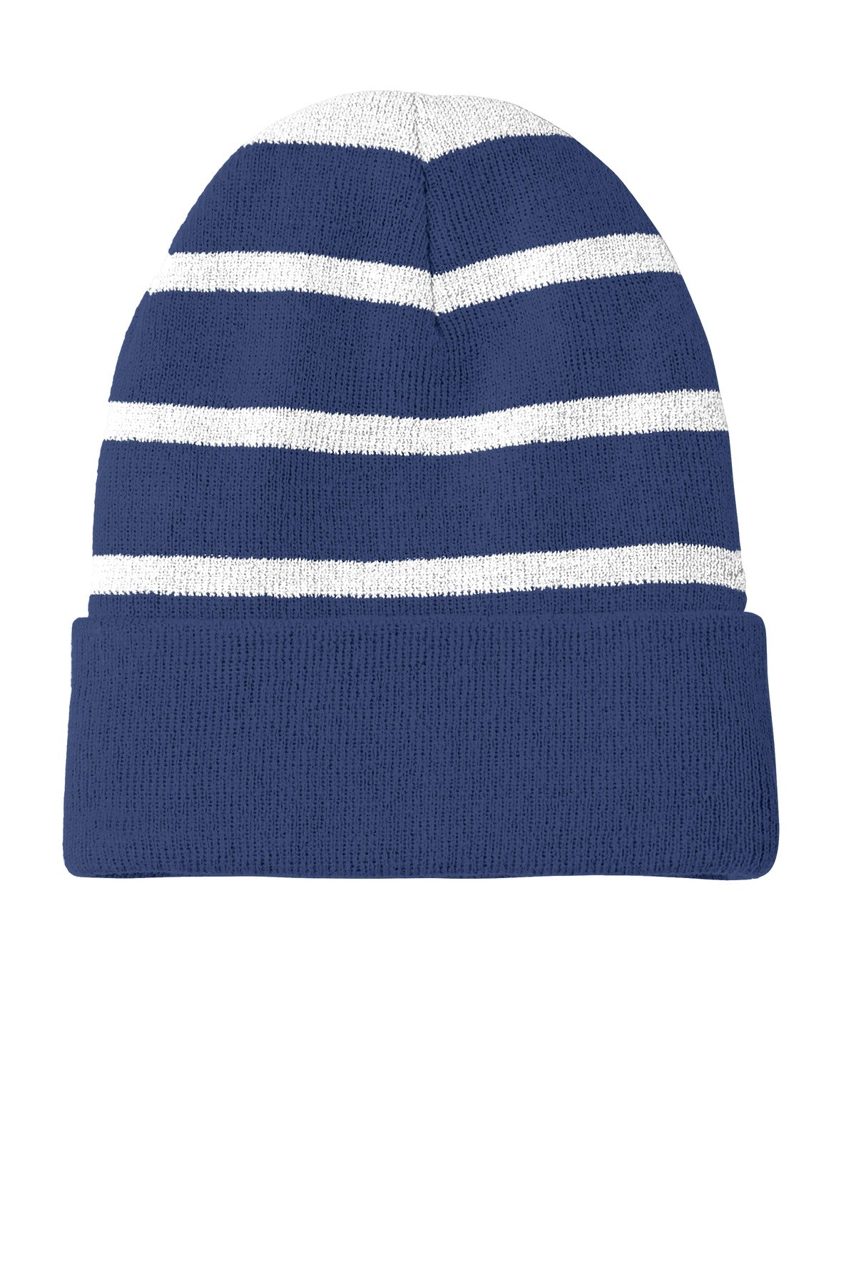 Sport-Tek Striped Beanie with Solid Band. STC31