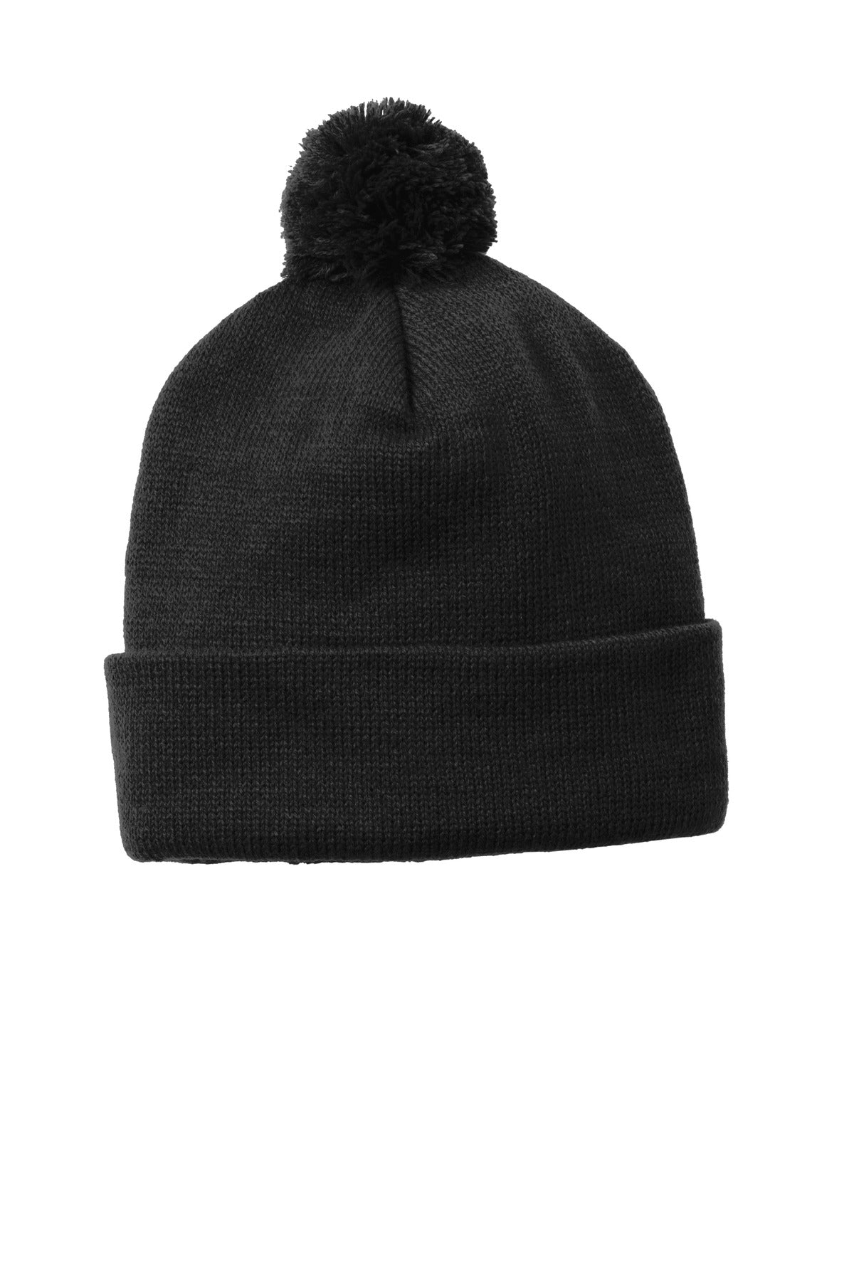 Sport-Tek Solid Pom Pom Beanie. STC37