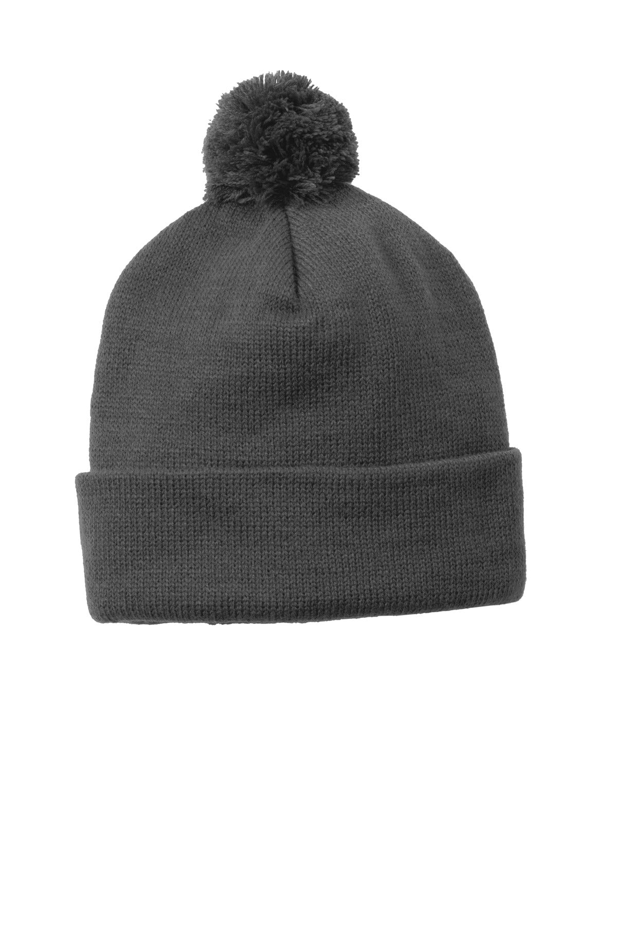 Sport-Tek Solid Pom Pom Beanie. STC37