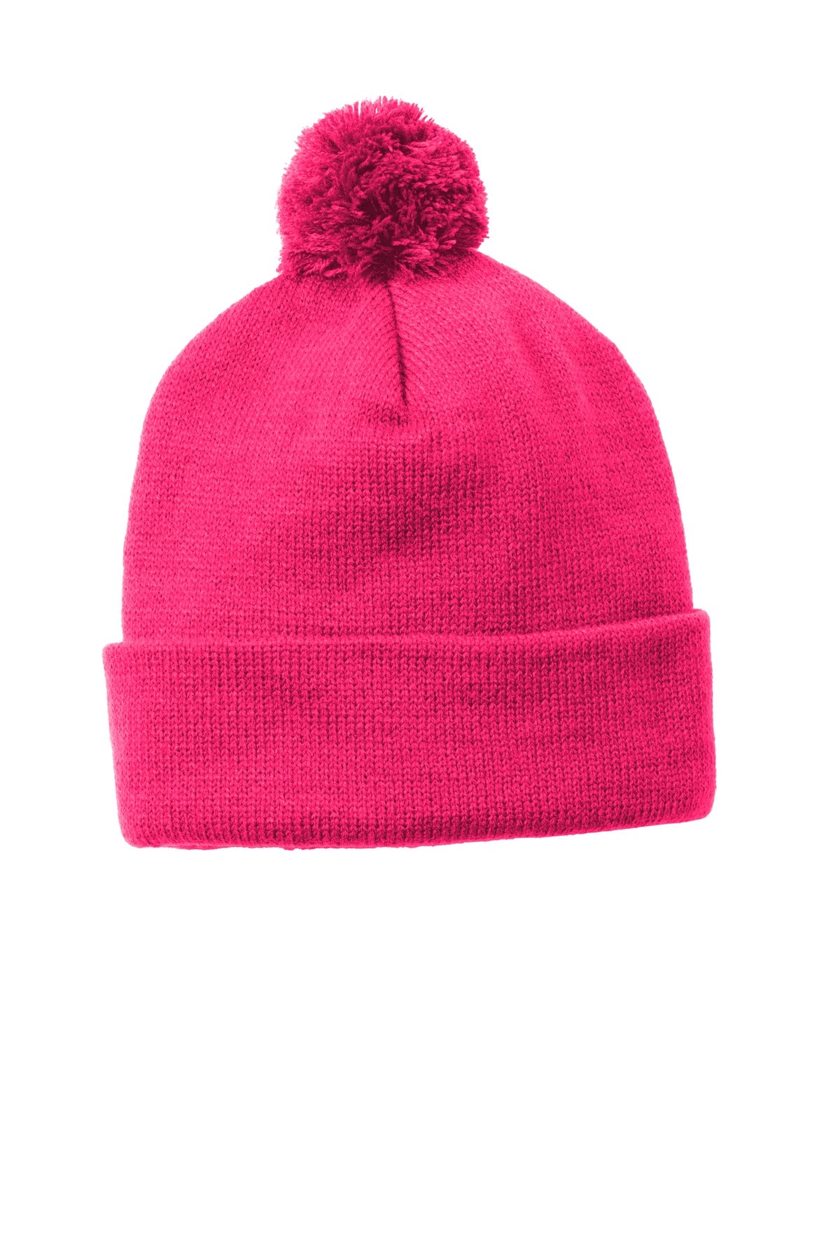 Sport-Tek Solid Pom Pom Beanie. STC37