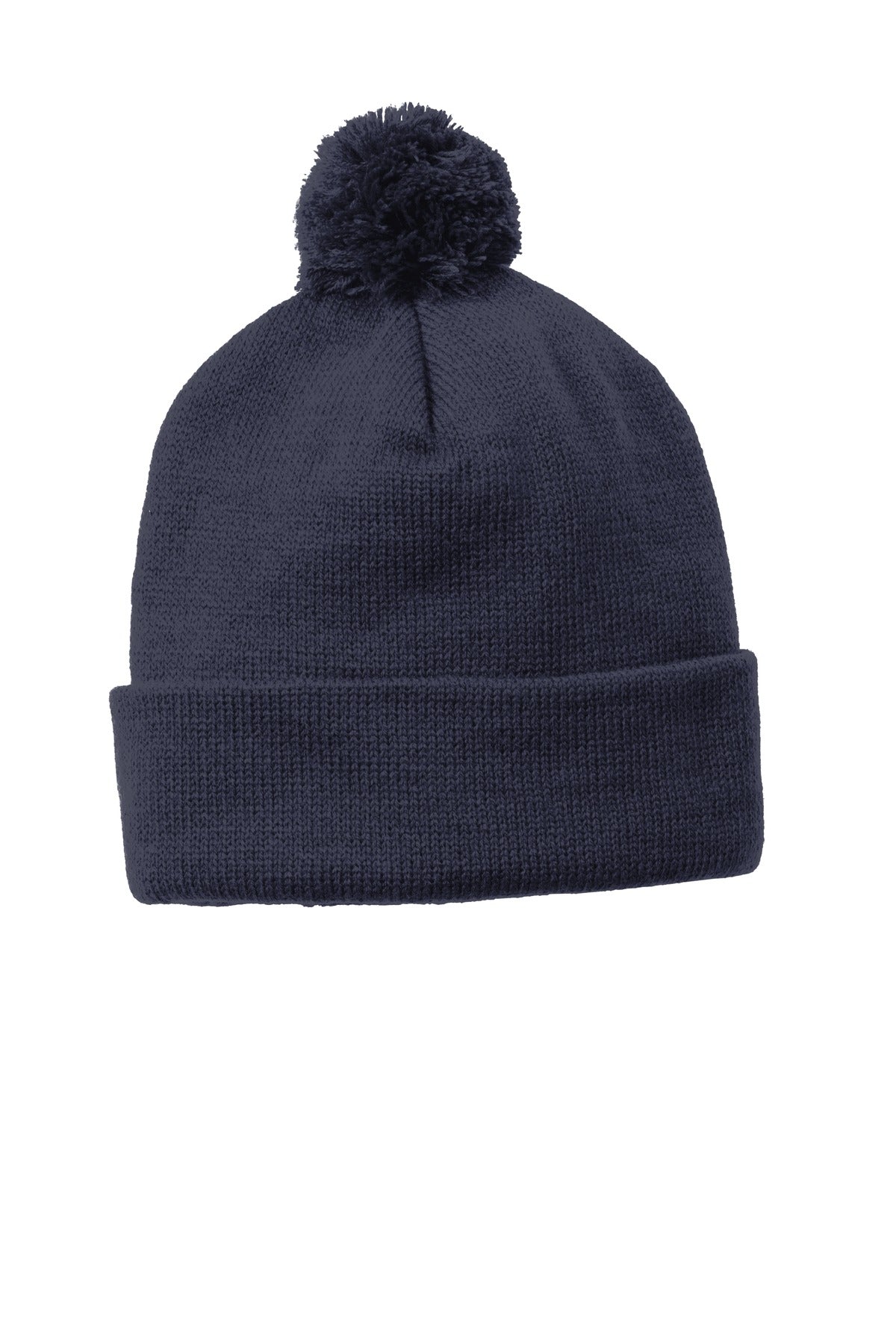 Sport-Tek Solid Pom Pom Beanie. STC37