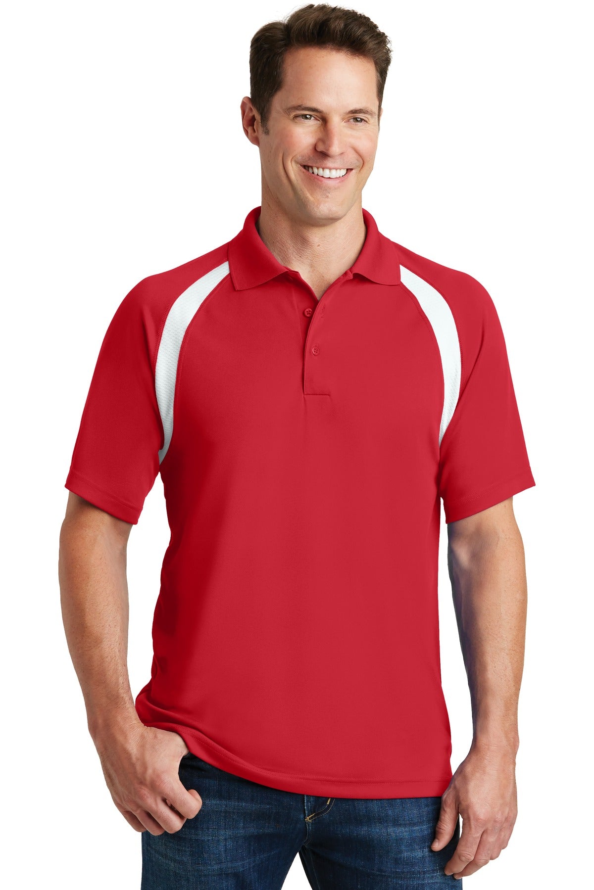 Sport-Tek Dry Zone® Colorblock Raglan Polo. T476