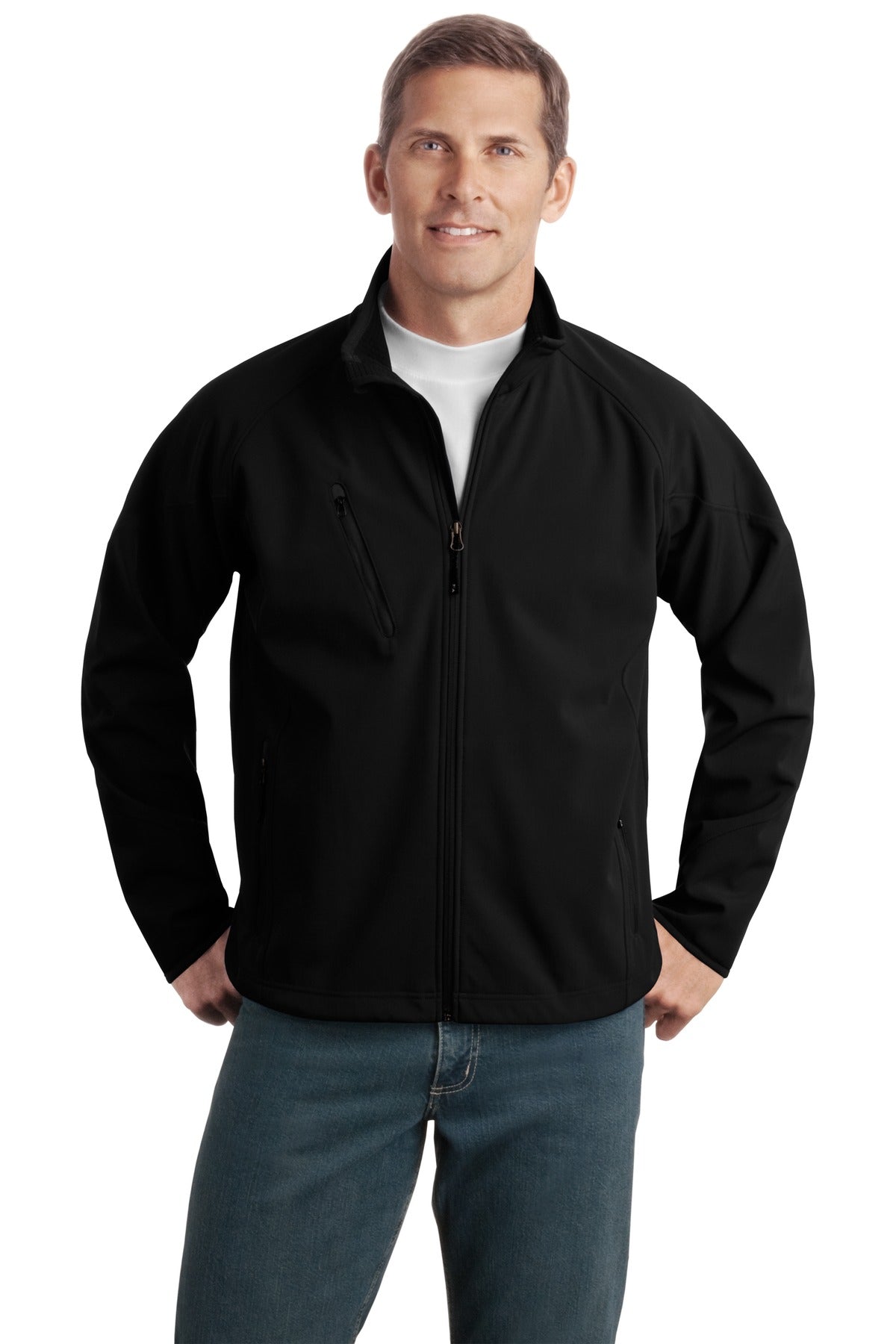 Port Authority Tall Textured Soft Shell Jacket. TLJ705