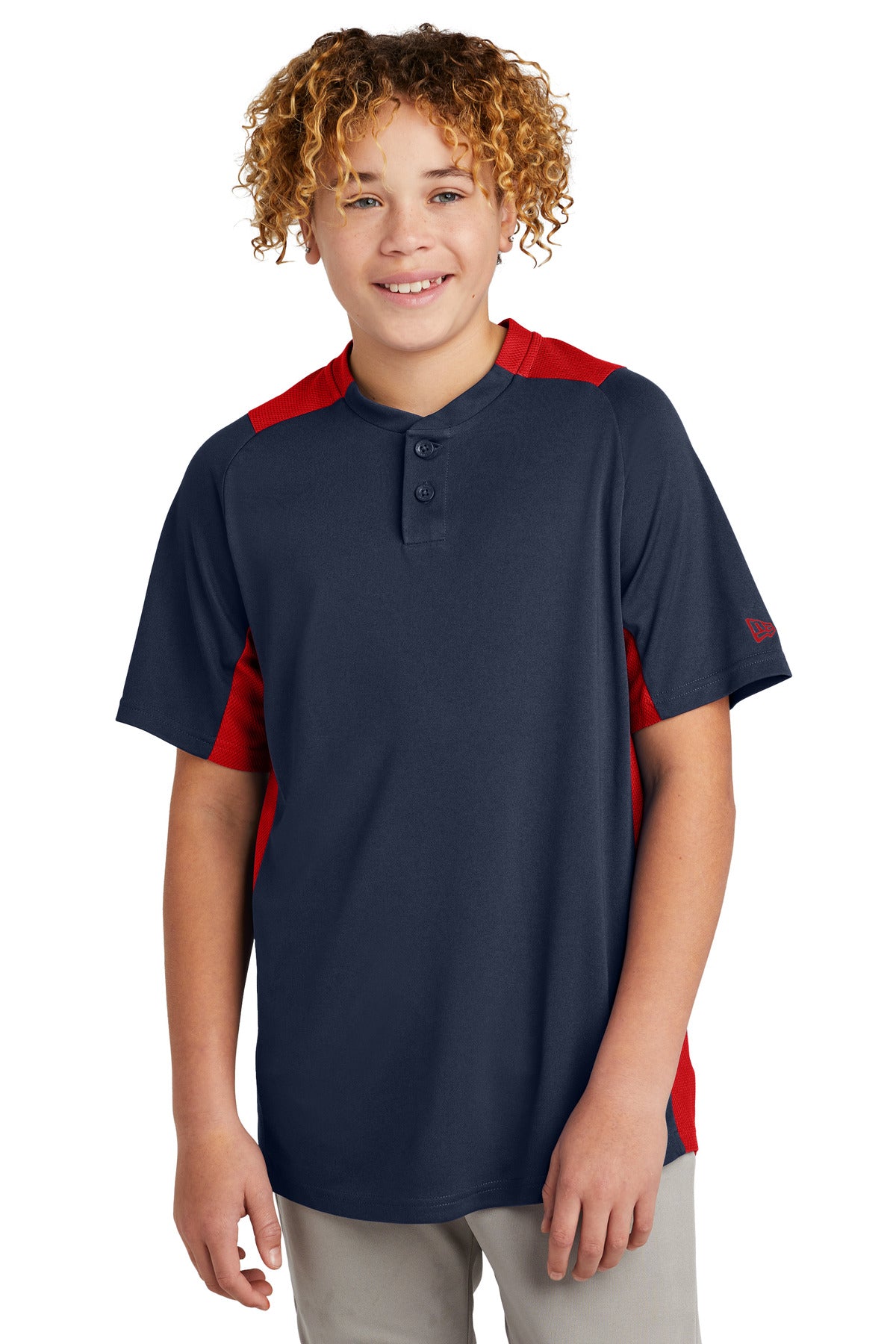 New Era Youth Diamond Era 2-Button Jersey. YNEA221