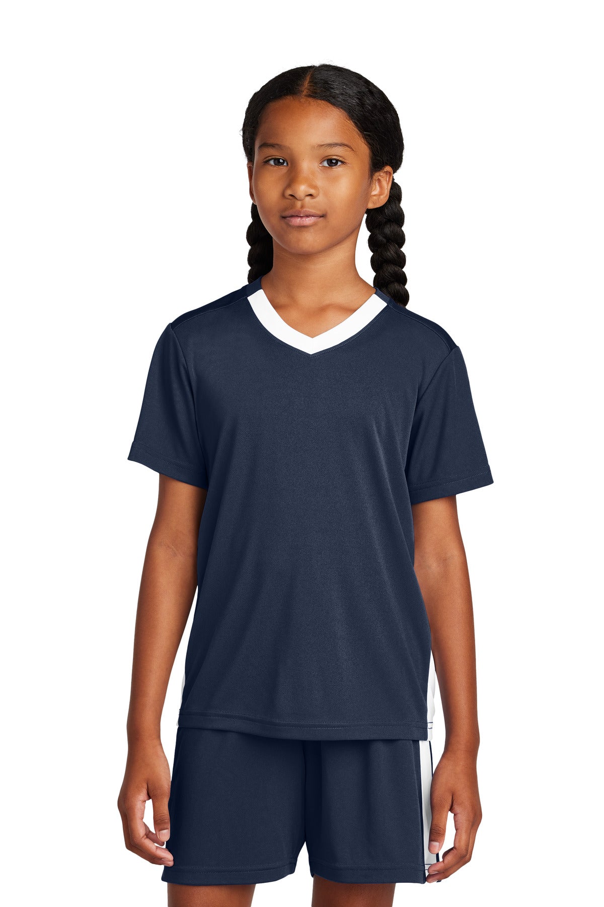 Sport-Tek Youth Competitor United V-Neck YST101