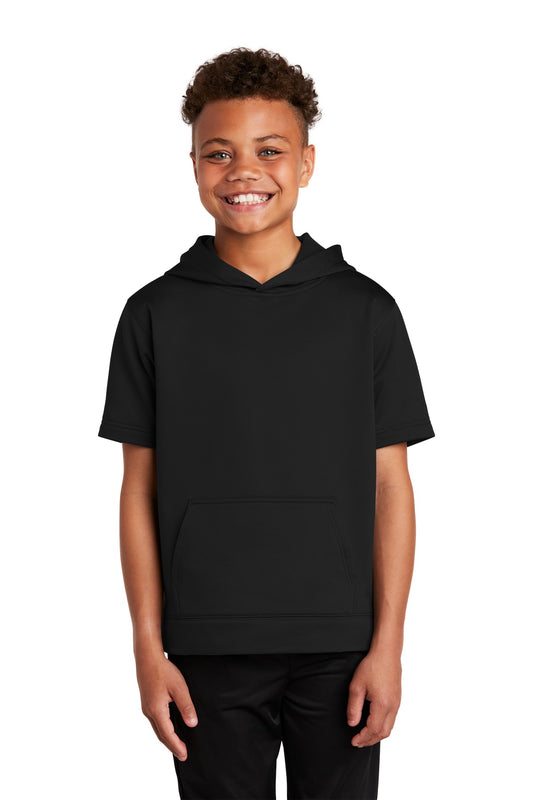 Sport-Tek Youth Sport-Wick Fleece Short Sleeve Hooded Pullover. YST251