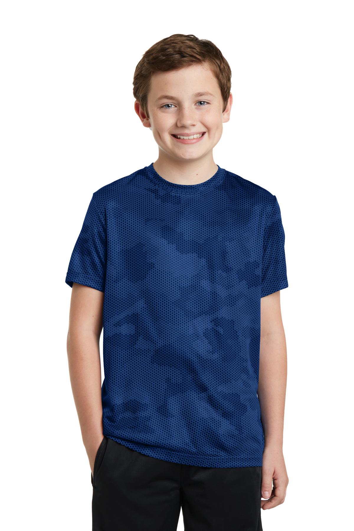 Sport-Tek Youth CamoHex Tee. YST370