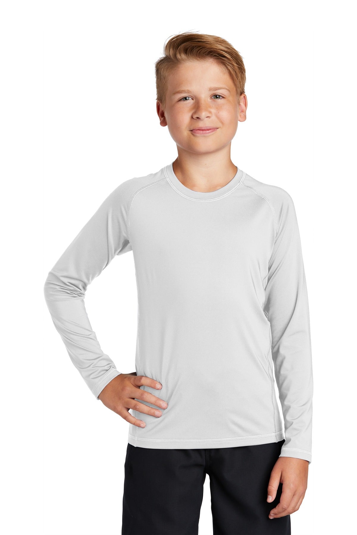 Sport-Tek Youth Long Sleeve Rashguard Tee. YST470LS