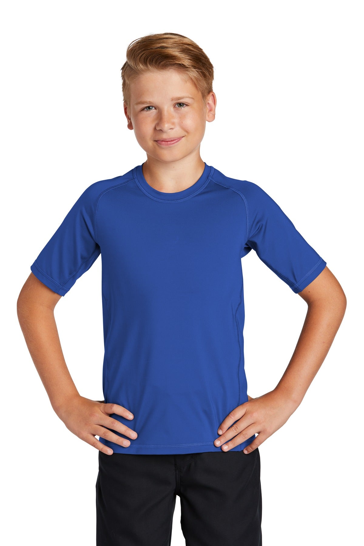 Sport-Tek Youth Rashguard Tee. YST470