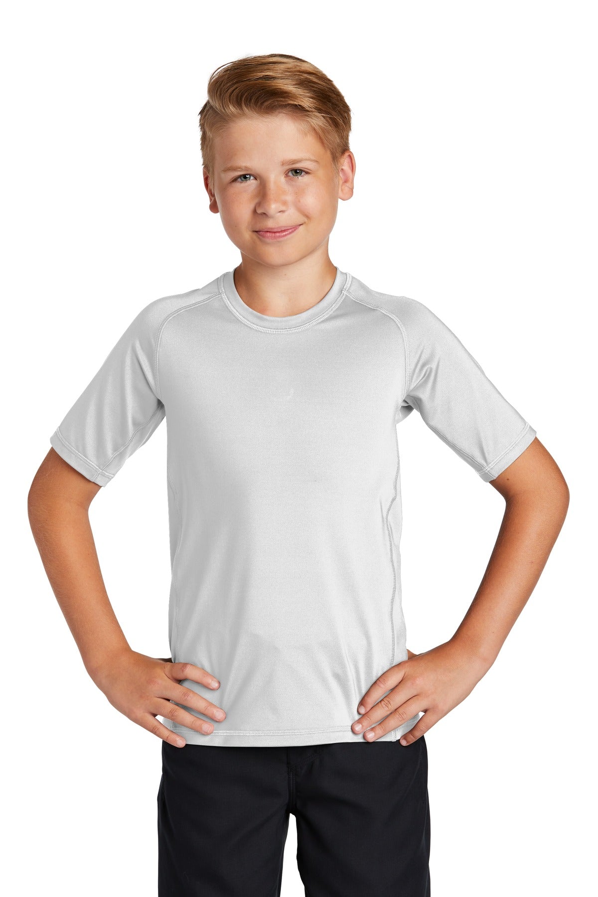 Sport-Tek Youth Rashguard Tee. YST470