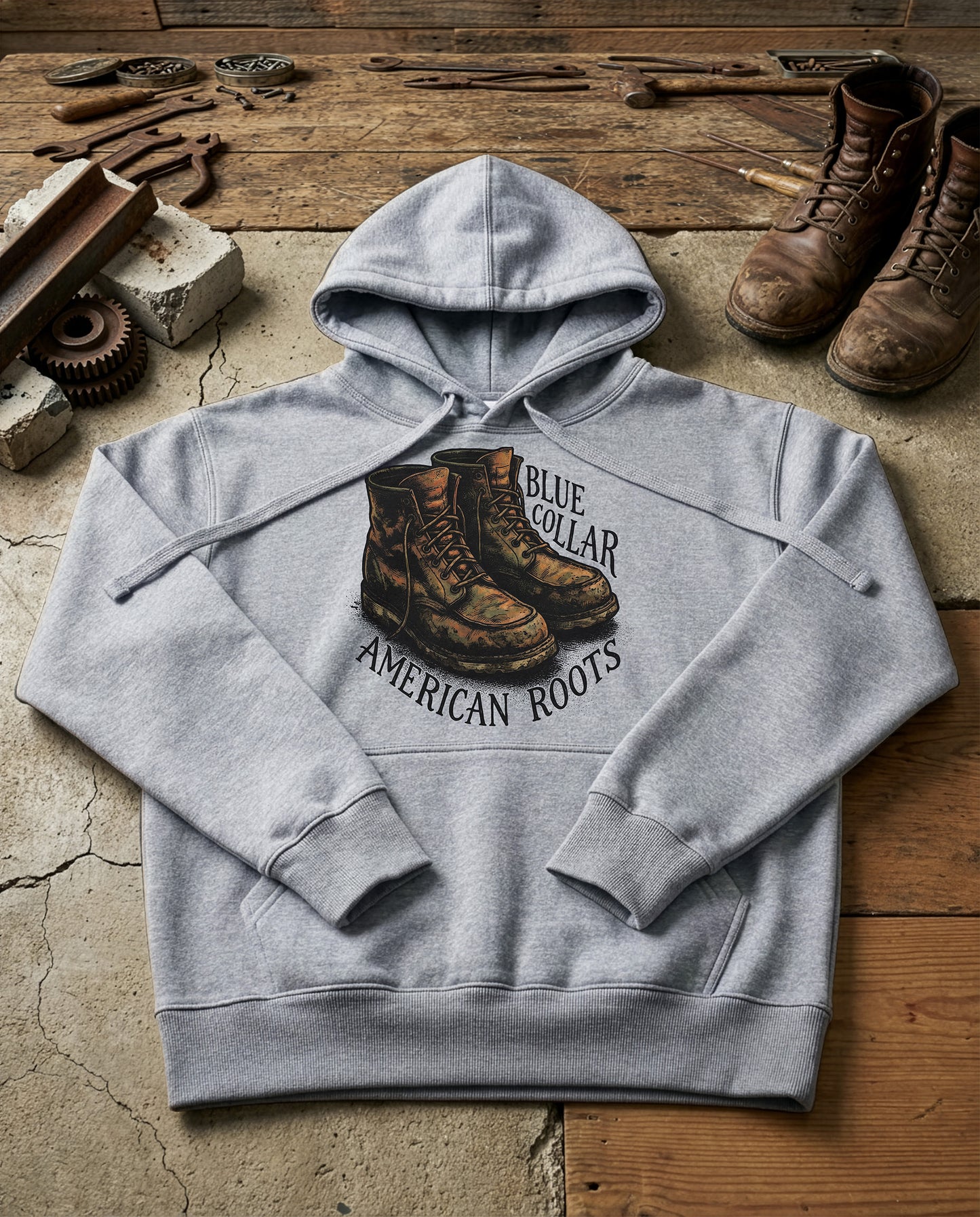 Work Boots | Structured Hoodie - grey-heather.jpg