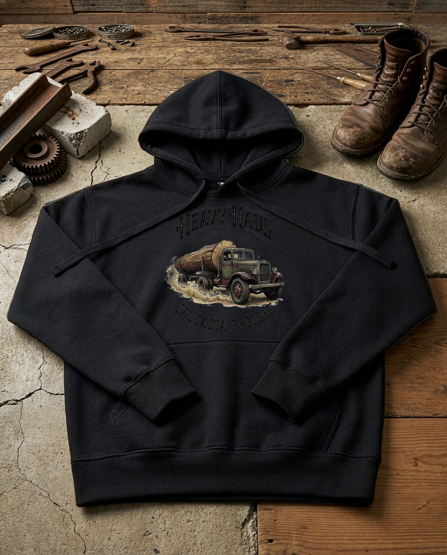 Heavy Haul | Structured Hoodie - black.jpg