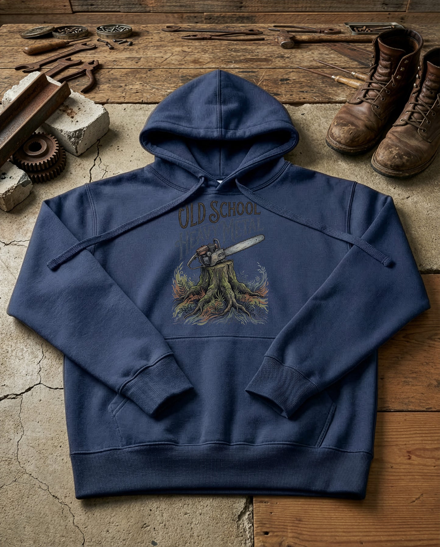 Chainsaw | Structured Hoodie - navy.jpg