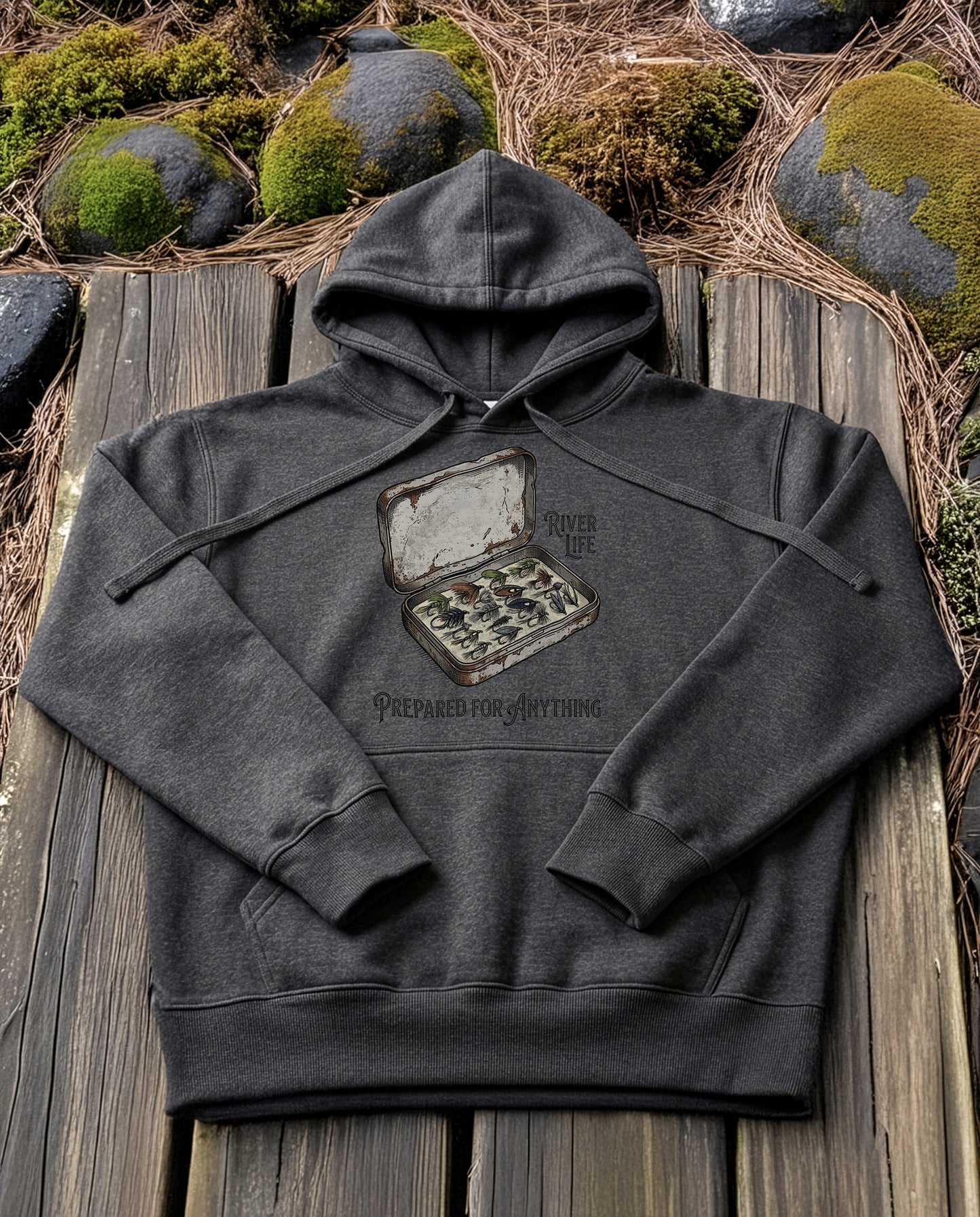 The Fly Box | Structured Hoodie - charcoal-heather.jpg