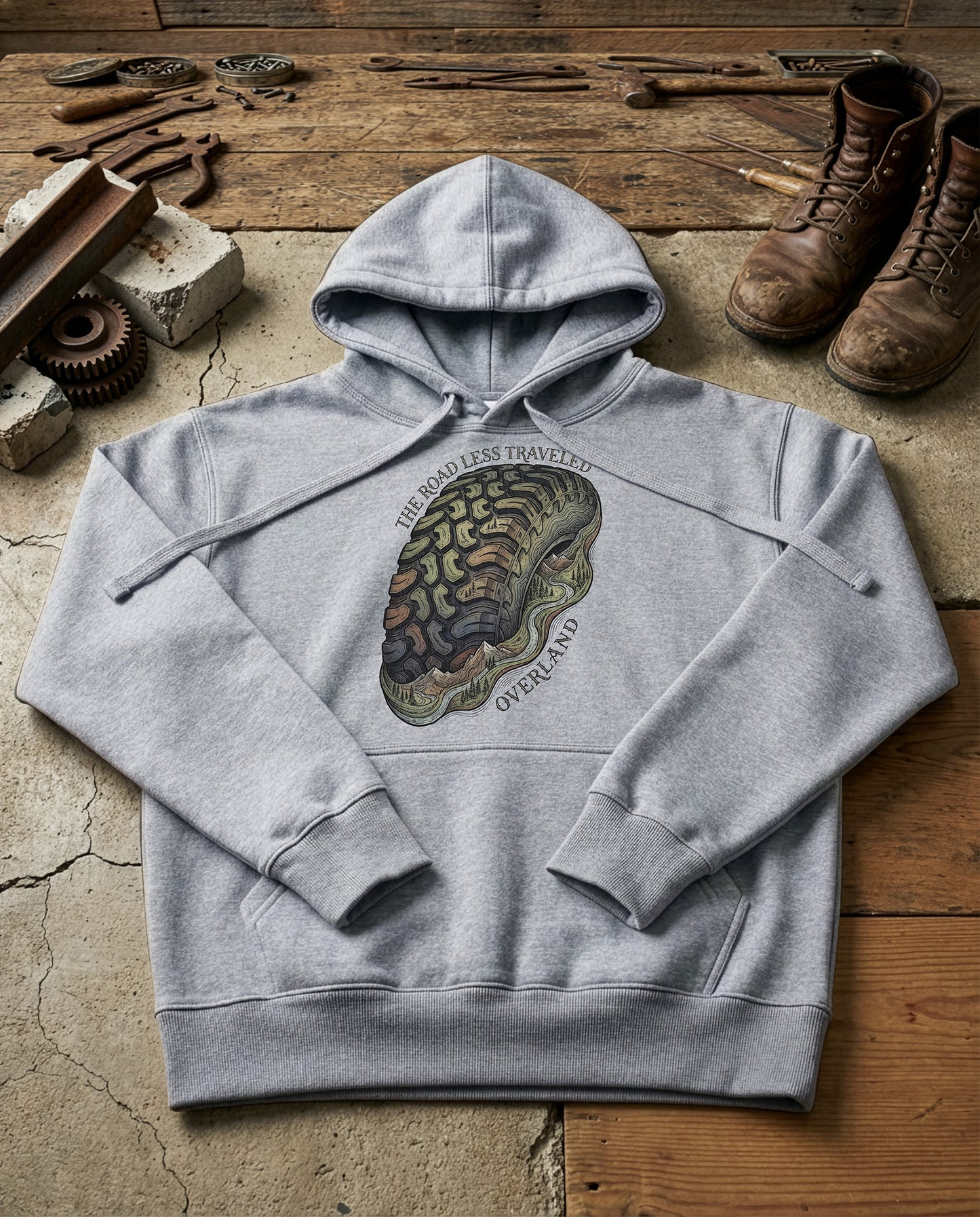 Tread Path | Structured Hoodie - grey-heather.jpg