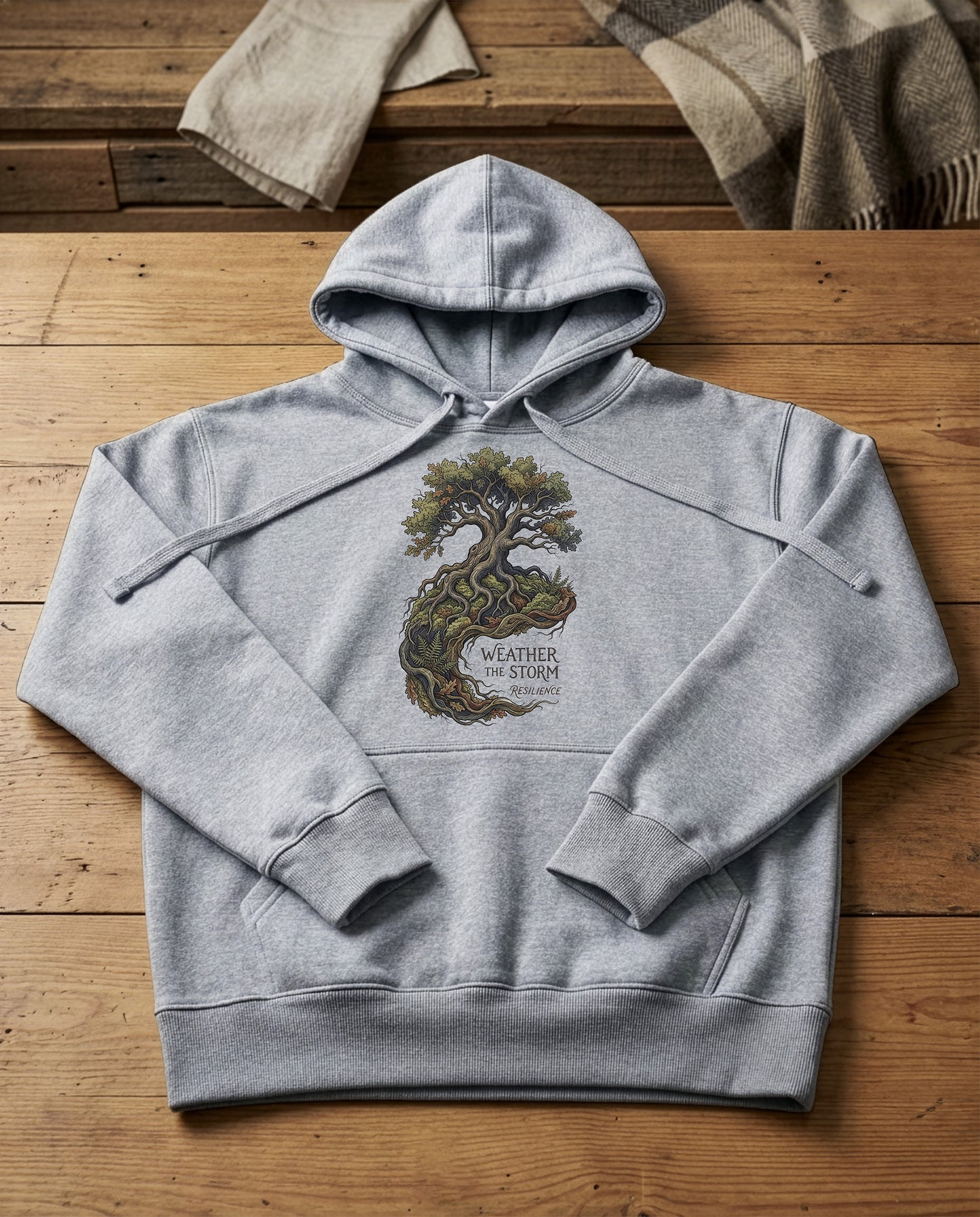 Oak Roots | Structured Hoodie - grey-heather.jpg