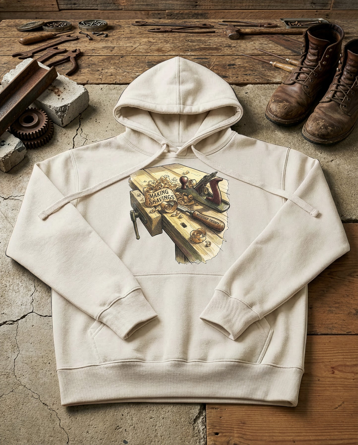 The Curl | Structured Hoodie - bone.jpg