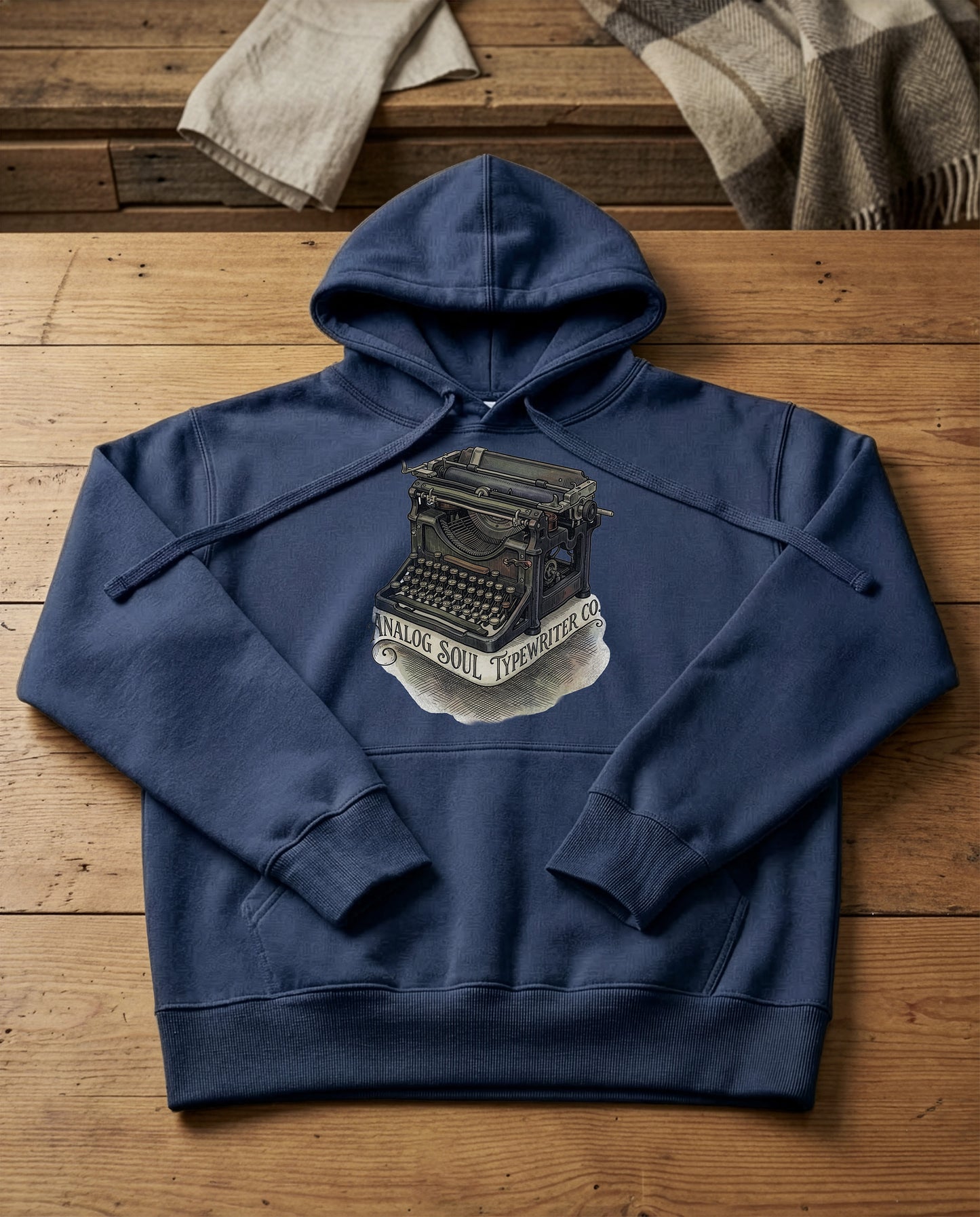 Typewriter | Structured Hoodie - navy.jpg