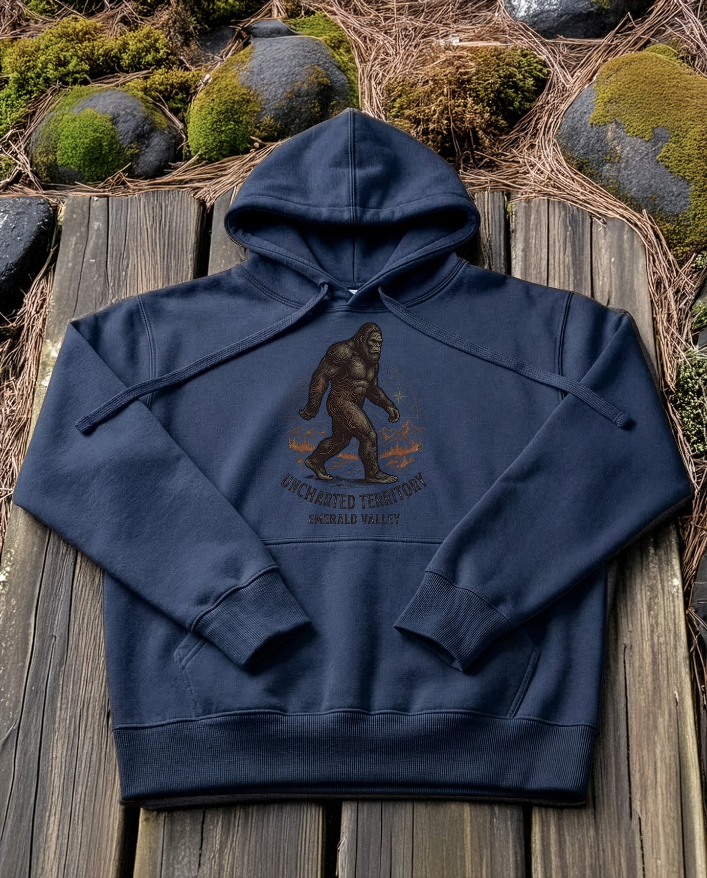 Topographic Walker | Structured Hoodie - navy.jpg