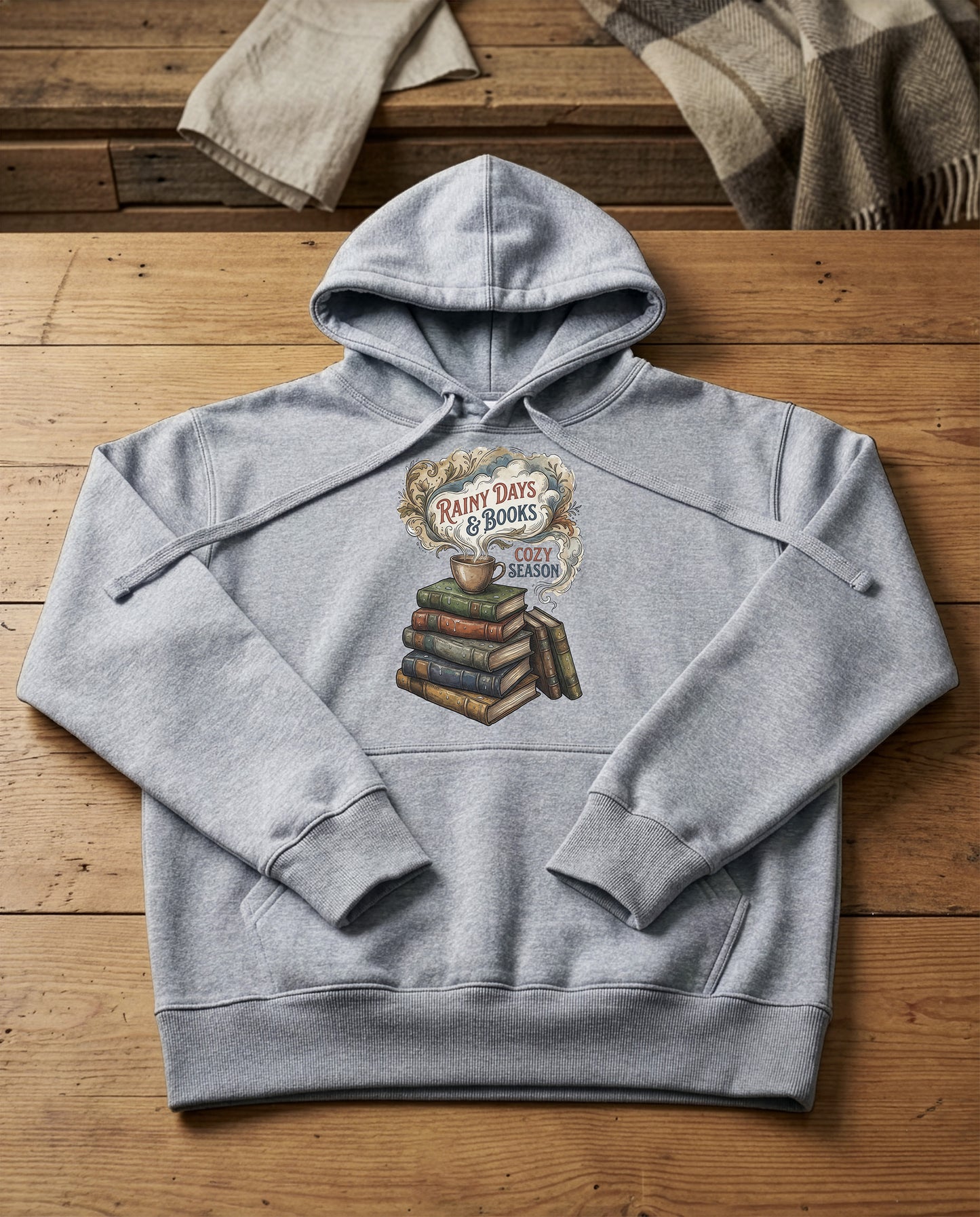 Rainy Read | Structured Hoodie - grey-heather.jpg