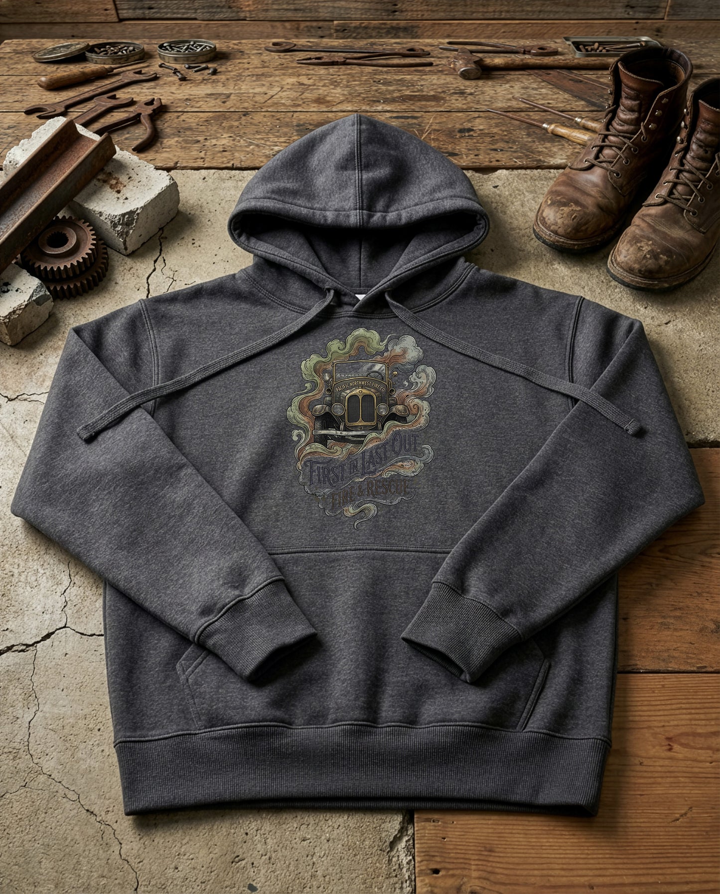 The Engine | Structured Hoodie - charcoal-heather.jpg