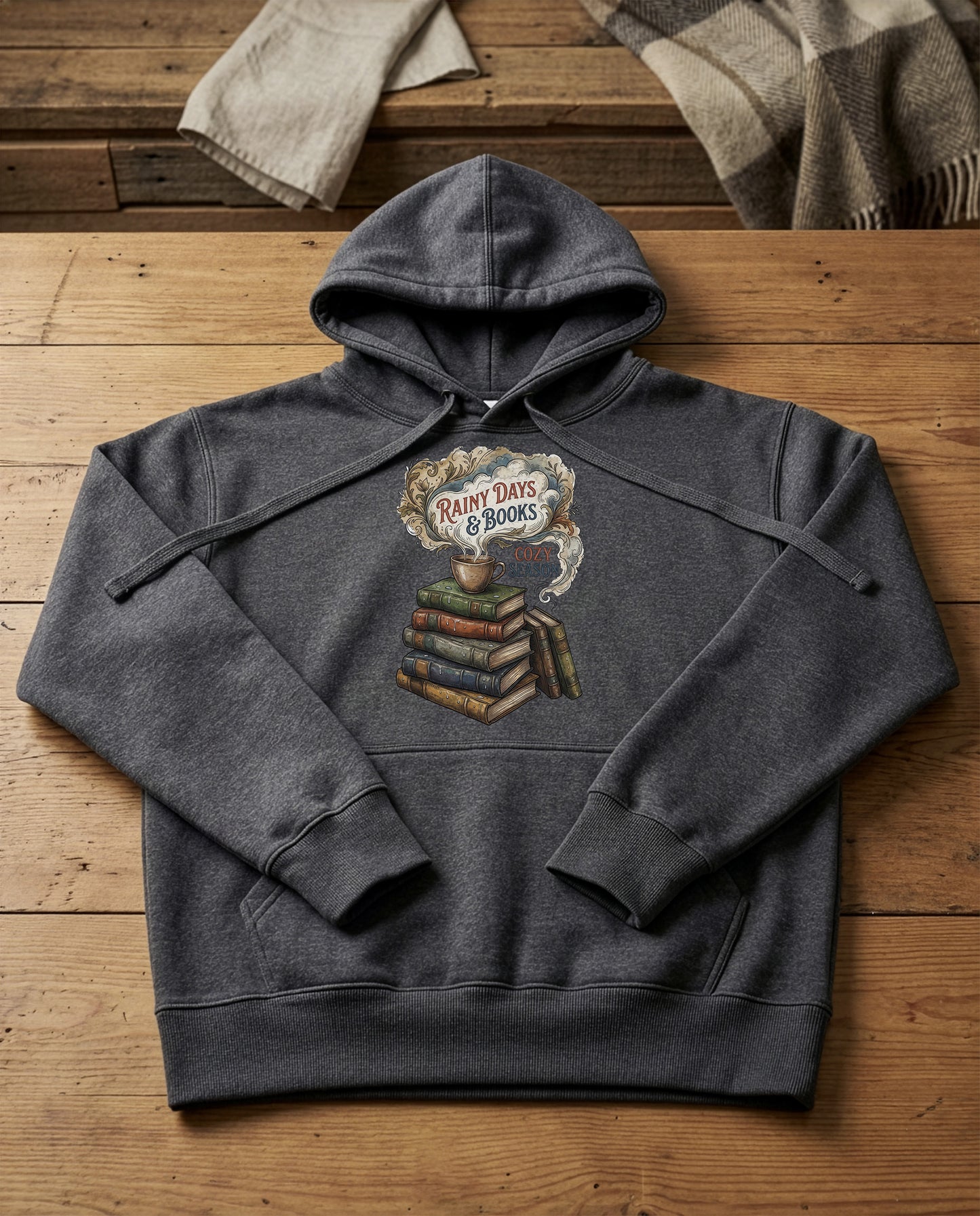Rainy Read | Structured Hoodie - charcoal-heather.jpg