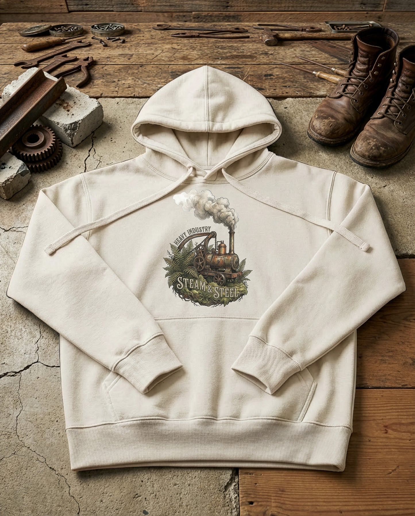 Steam Donkey | Structured Hoodie - bone.jpg