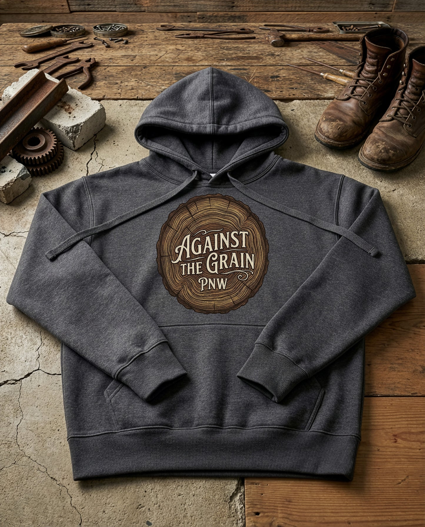 Old Block | Structured Hoodie - charcoal-heather.jpg