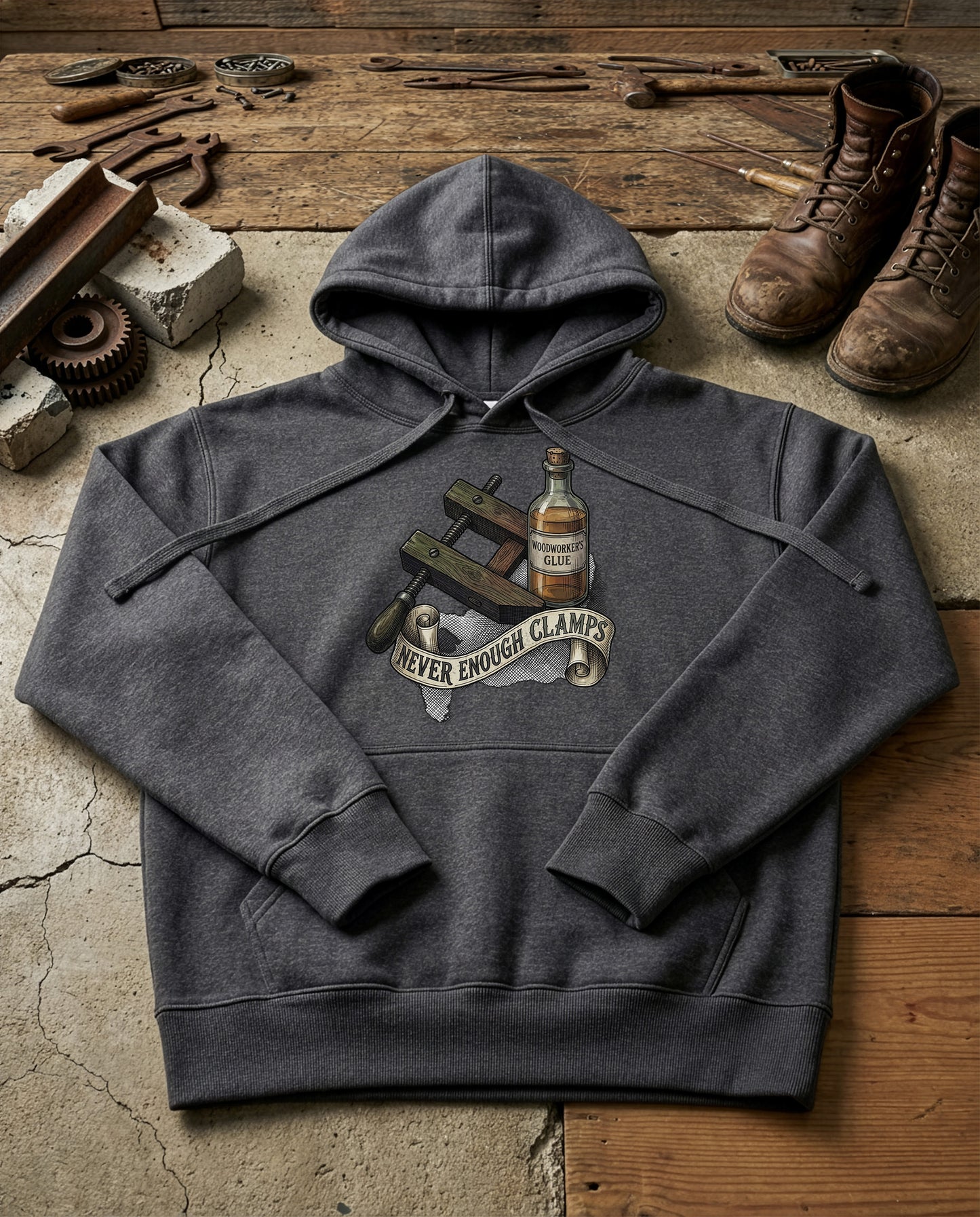The Clamp | Structured Hoodie - charcoal-heather.jpg